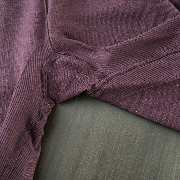 Lululemon In The Flow Crop II Heathered Bordeaux Drama - Picture 5 of 6